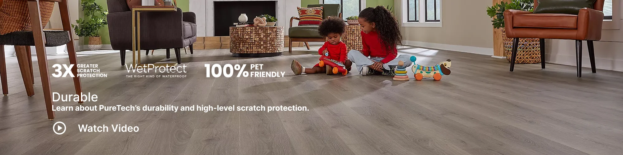 Learn more about durable flooring with PureTech by Mohawk