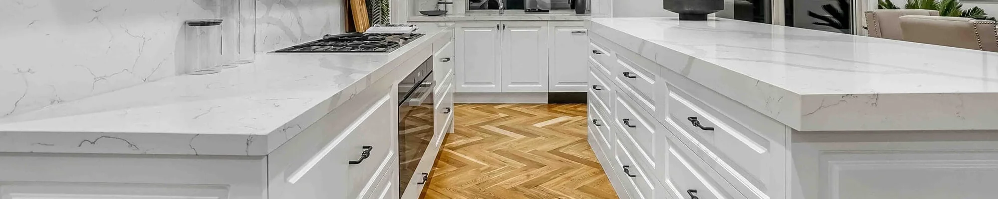 Hardwood flooring in kitchen